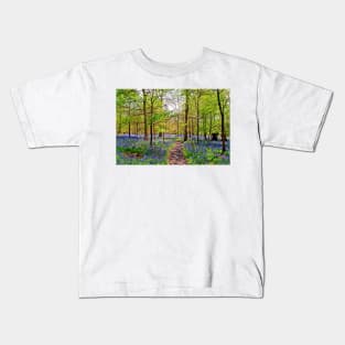 Bluebell Woods Greys Court England UK Kids T-Shirt